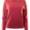 Sweaters REPEAT | Repeat Cashmere Collared Crewneck Sweater In Strawberry