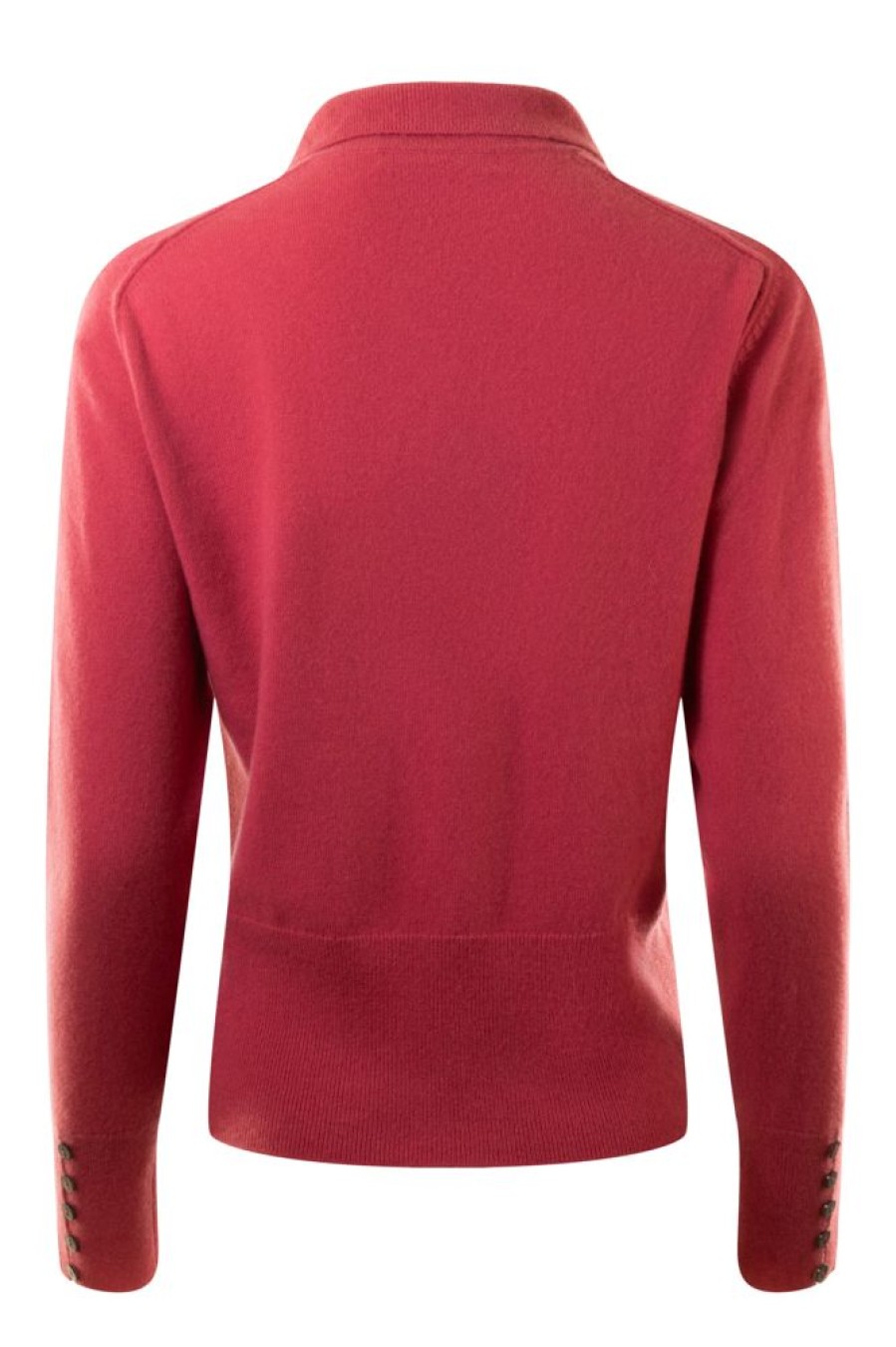 Sweaters REPEAT | Repeat Cashmere Collared Crewneck Sweater In Strawberry