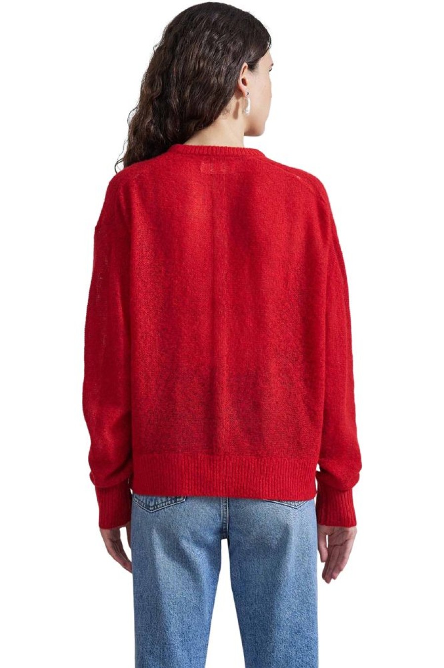 Sweaters Apiece Apart | Apiece Apart Softest Tissue Weight Sweater In Red