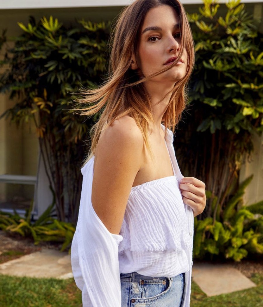 Tops MICHAEL STARS | Michael Stars Fleur Tube Top In White