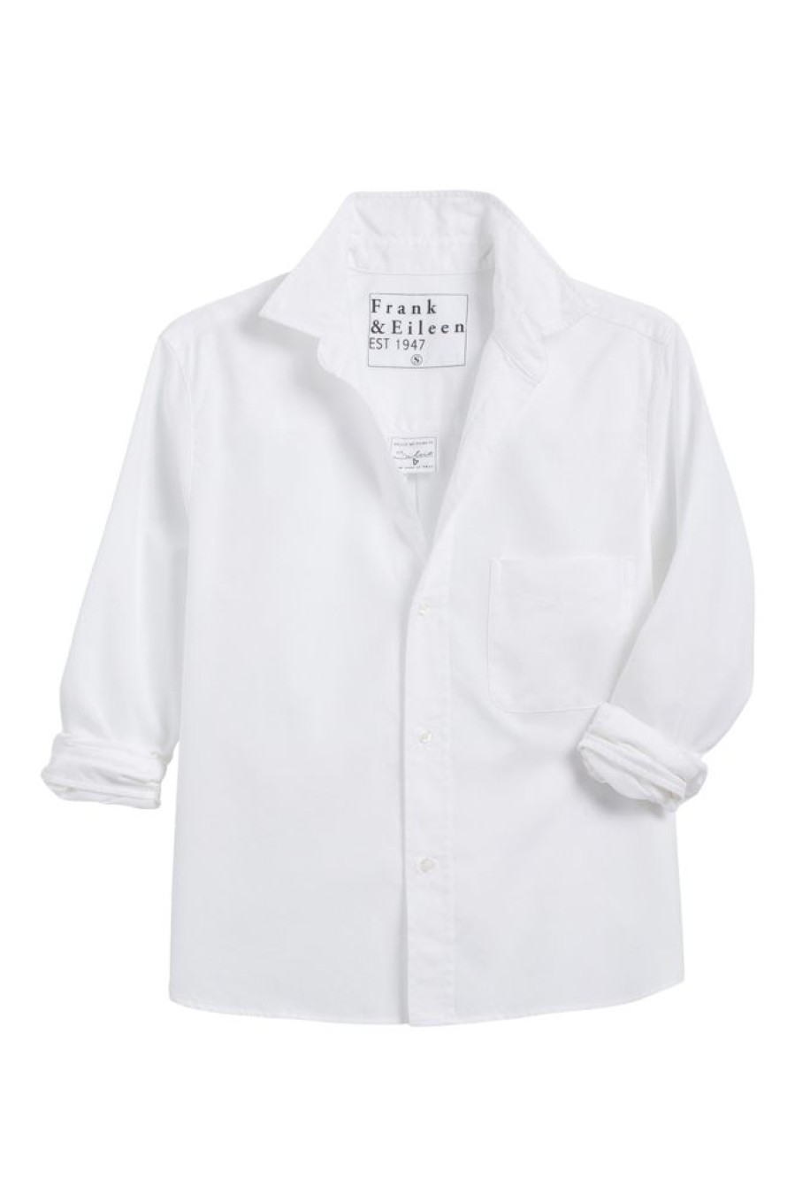 Tops Frank & Eileen | Frank & Eileen Silvio Untuckable Button Up In Oxford White