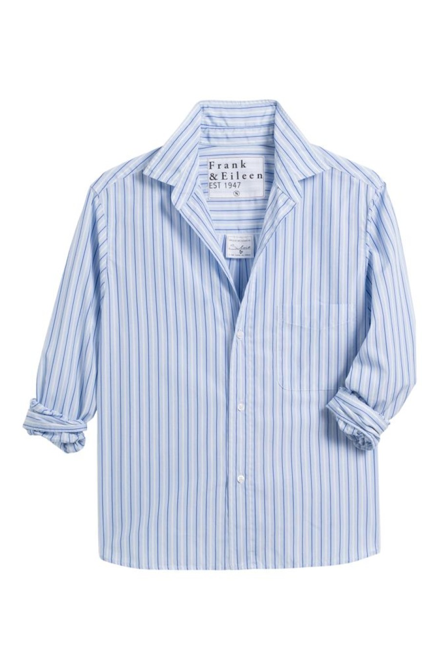 Tops Frank & Eileen | Frank & Eileen Silvio Button Up In Multi Blue Stripe