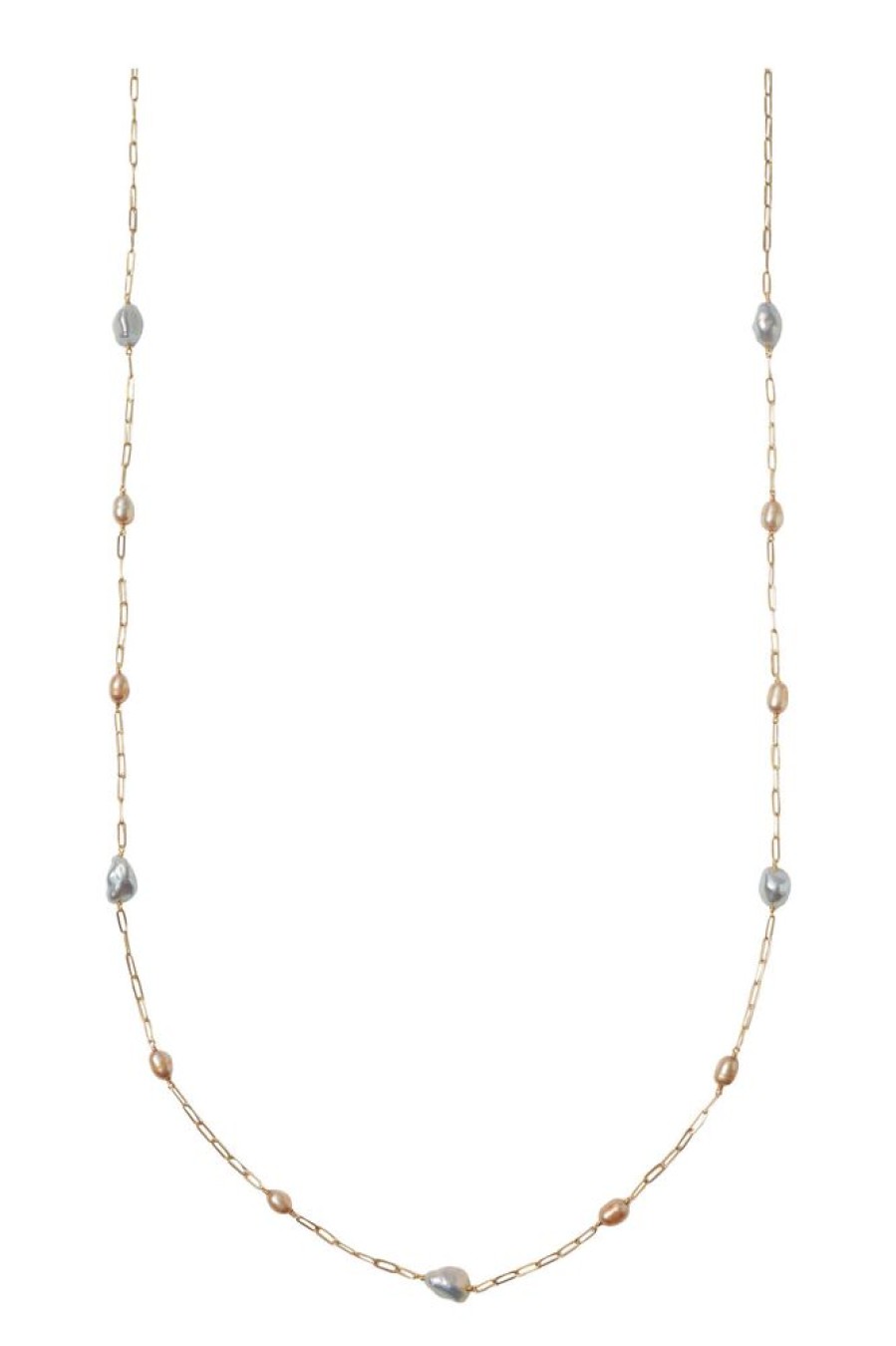 Jewelry CHAN LUU INC. | Chan Luu Beaded Neklace In Champagne Pearl Mix