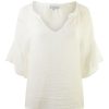 Tops MICHAEL STARS | Michael Stars Savannah Flutter Sleeve Top White