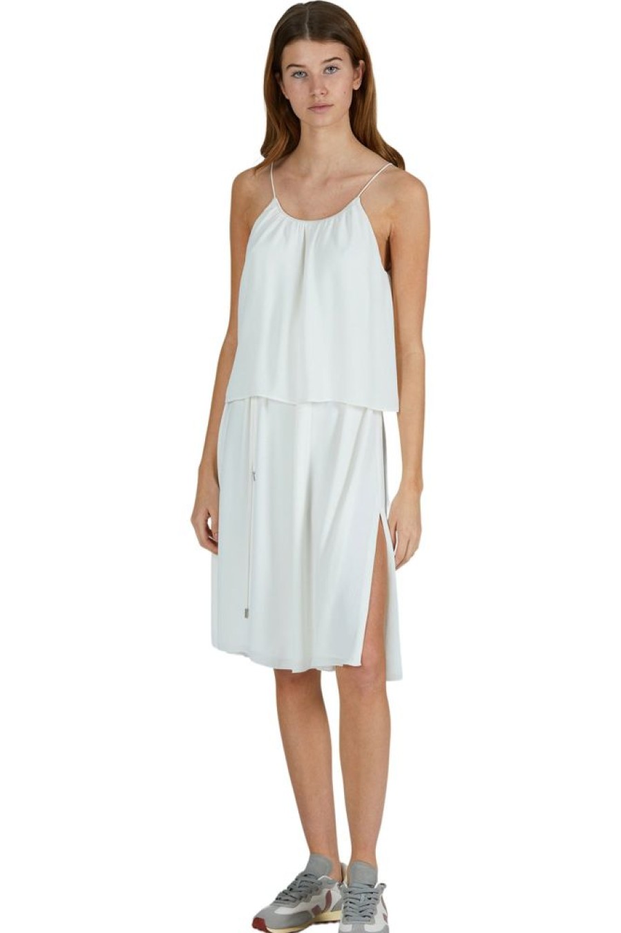 Dresses & Jumpsuits ATM AnthonyThomas Melillo | Atm Crepe Georgette Halter Dress In Chalk