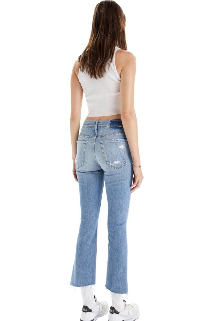 Denim Mother Denim | Mother Denim Insider Crop Step Fray In Holy Melancholy