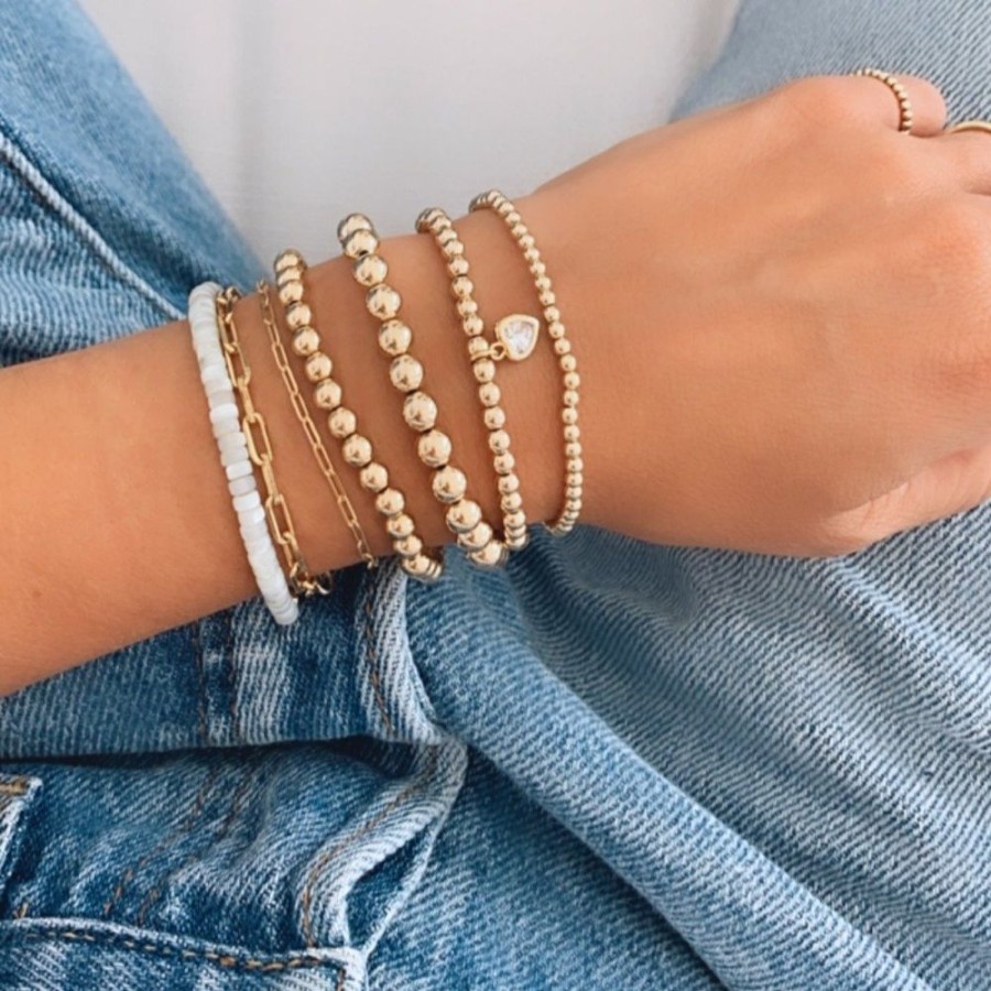 Jewelry ALEXA LEIGH FINE JEWELRY | Alexa Leigh Obsession Mother Of Pearl Bracelet Yellow Gold