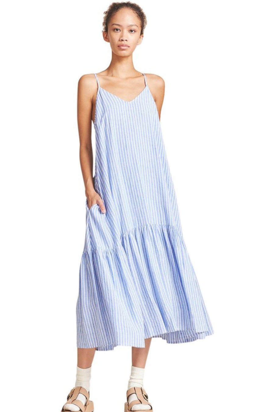 Dresses & Jumpsuits Trovata | Trovata Birds Of Paradis Ari Dress In Regatta Stripe