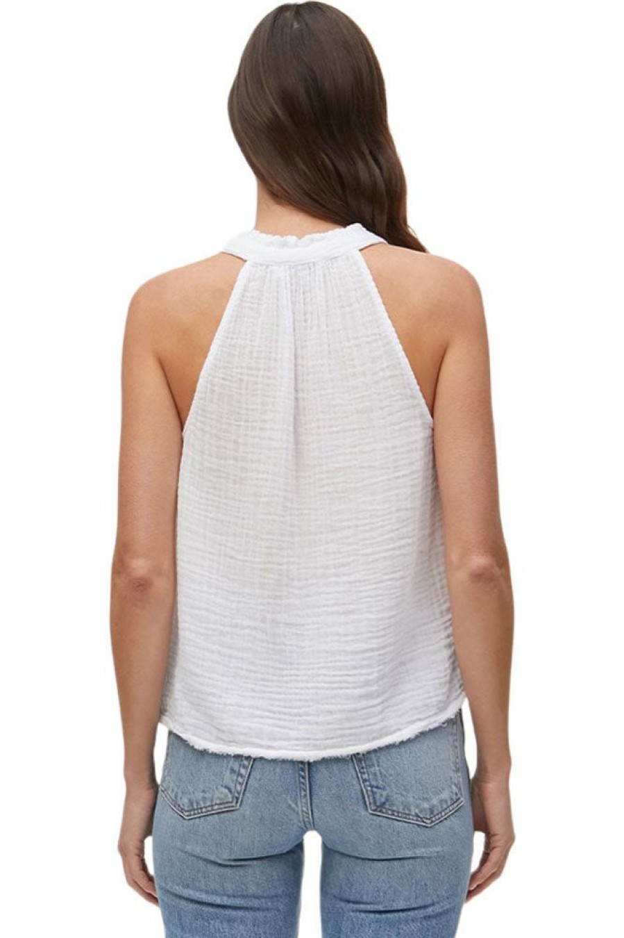 Tops MICHAEL STARS | Michael Stars Viola Split Neck Tank