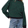 Sweaters WHITE & WARREN | White & Warren Drop Shoulder Striped Sweater