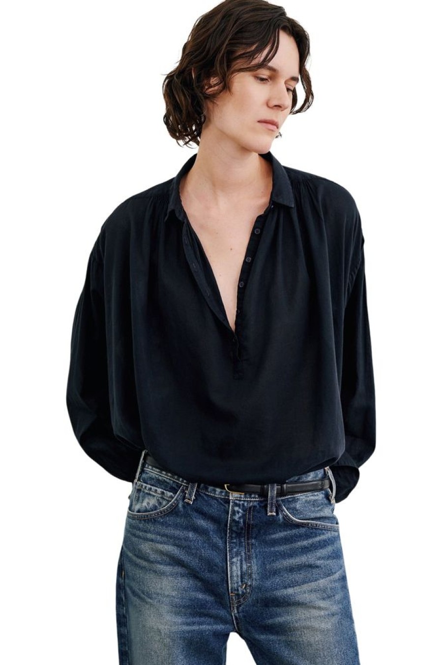 Tops NILI LOTAN | Nili Lotan Miles Blouse In Black