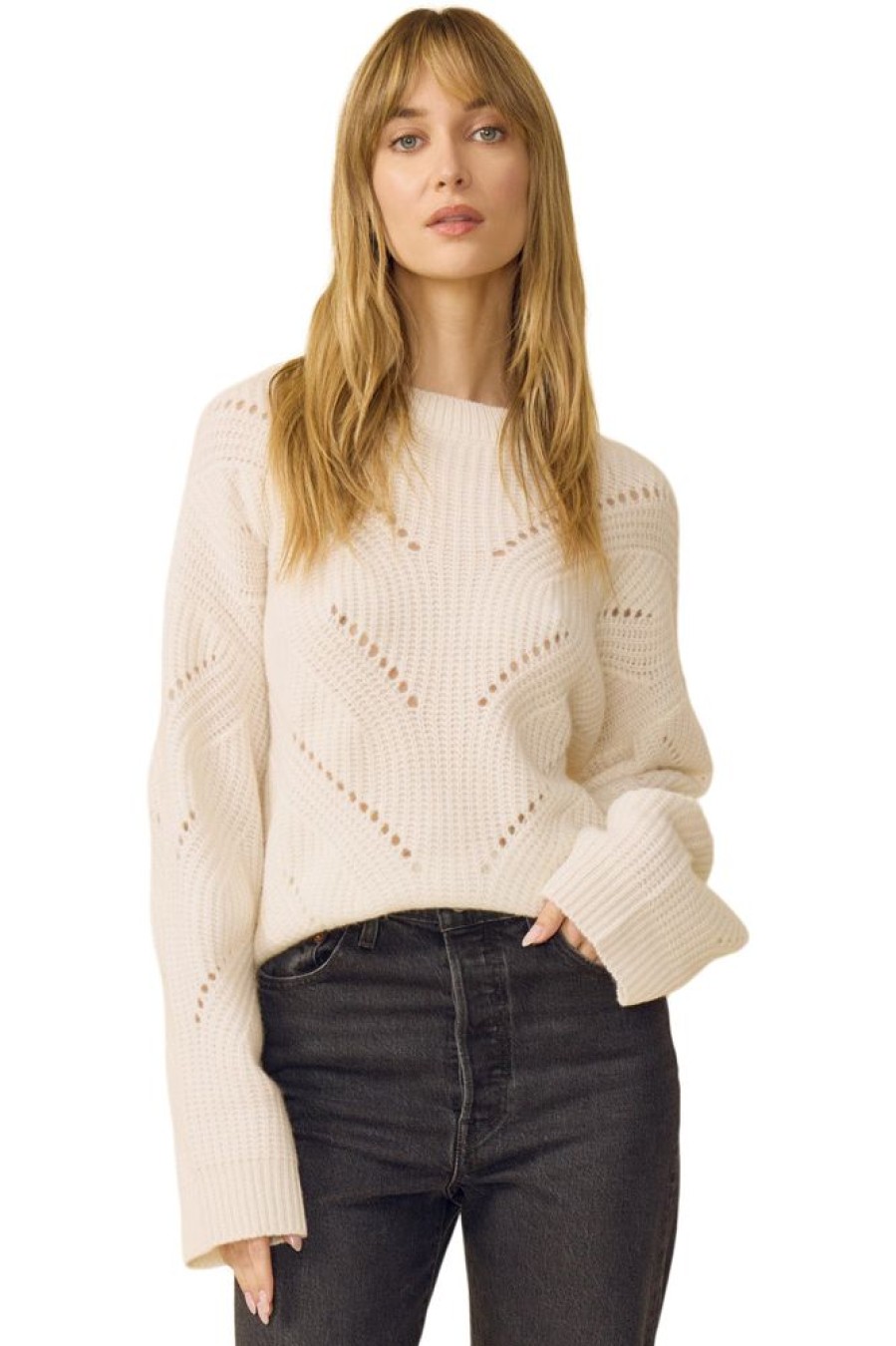 Sweaters One Grey Day | One Grey Day Amarilla Cashmere Pullover In Ivory