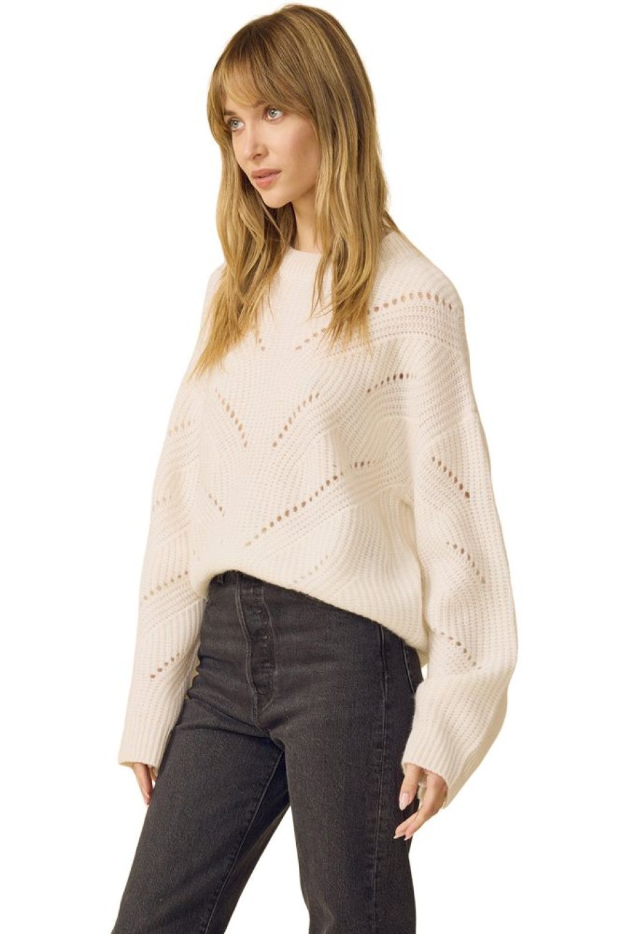 Sweaters One Grey Day | One Grey Day Amarilla Cashmere Pullover In Ivory