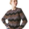 Sweaters MICHAEL STARS | Michael Stars Lakin Chevron Stripe Crop Sweater In Java Combo