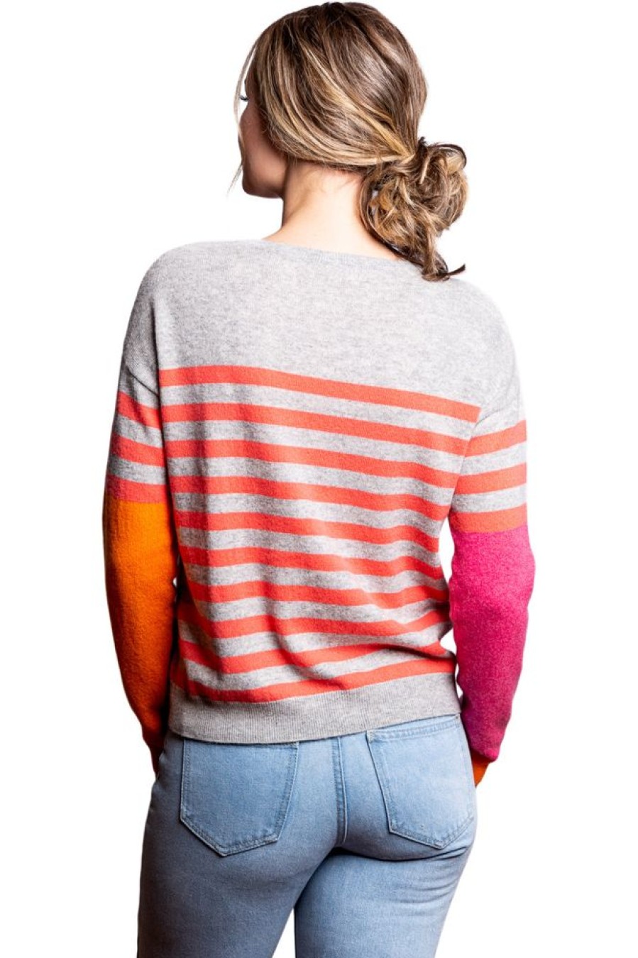 Sweaters Collaboration | Collaboration Alison Sweater In Blood Orange Stripe