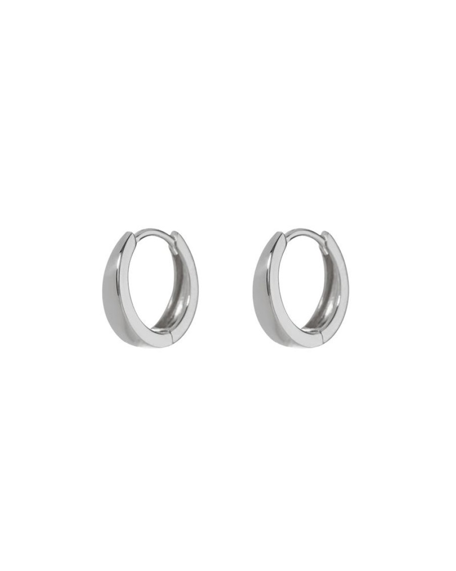 Jewelry Apres Jewelry | Apres Jewelry Geneva Huggies In 14Kt White Gold 14K White Gold