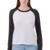 Tops ATM AnthonyThomas Melillo | Atmslub Jersey Long Sleeve Destroyed Baseball Tee In White-Black