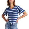 Tops Amo Denim | Amo Denim Sylvie Tee In Natural - Navy Natural/Navy