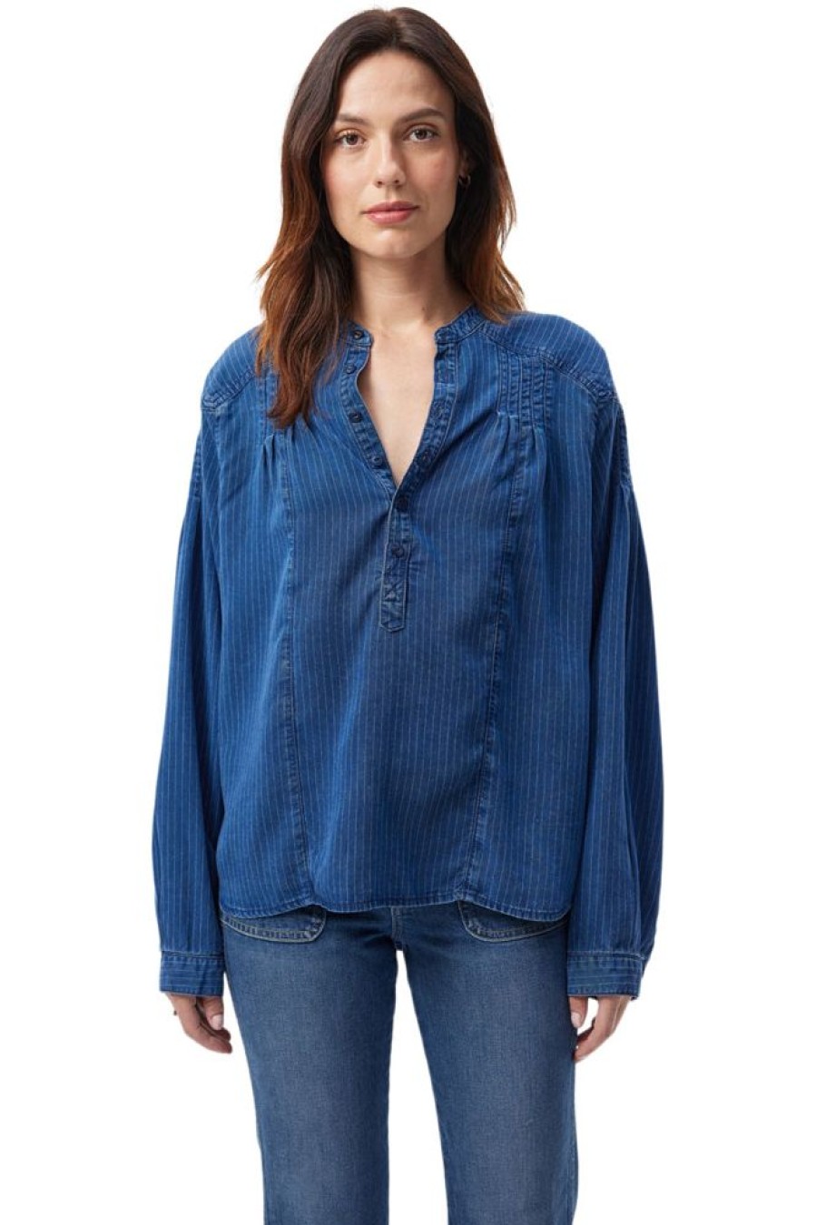 Tops Amo Denim | Amo Denim Helena Shirt In Indigo