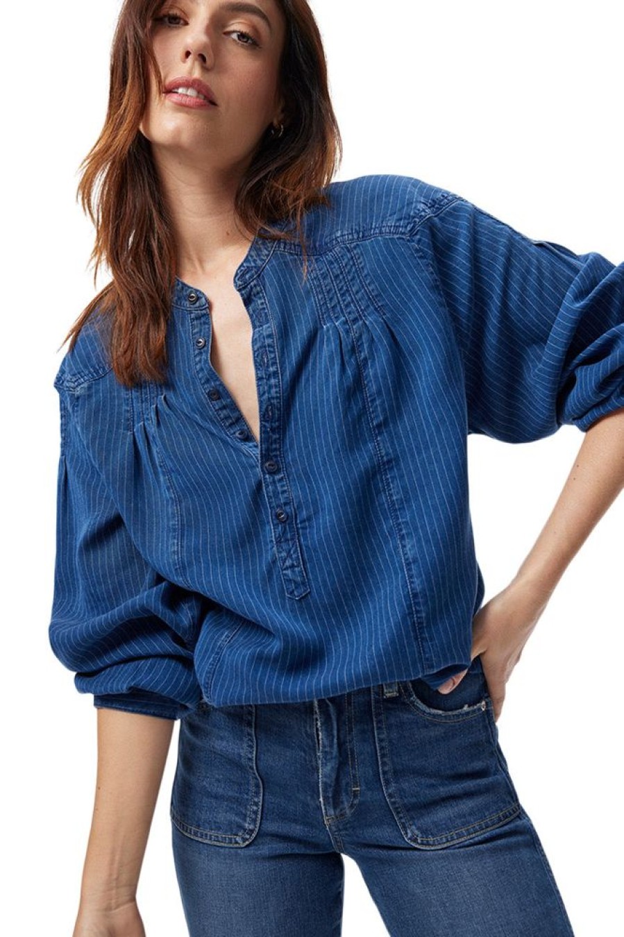 Tops Amo Denim | Amo Denim Helena Shirt In Indigo