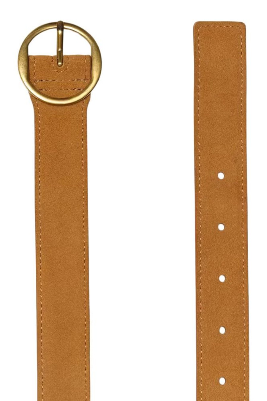 Accessories Frame Denim | Frame Denim Circle Belt In Tan Suede