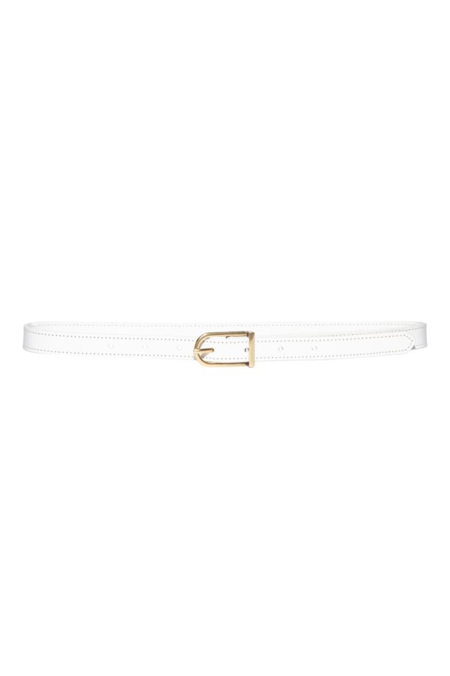 Accessories Frame Denim | Frame Denim Oval Buckle Belt In Bone