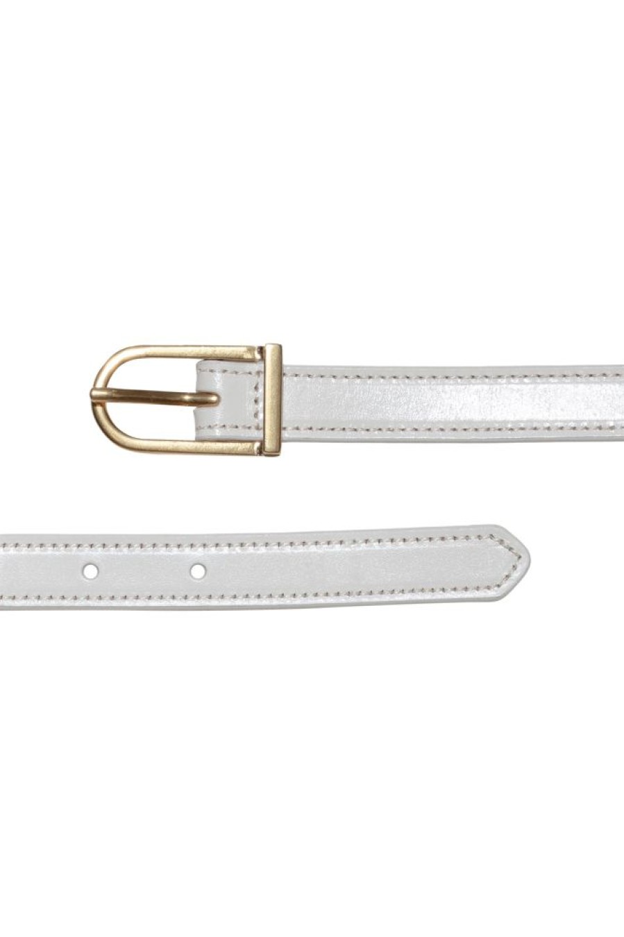 Accessories Frame Denim | Frame Denim Oval Buckle Belt In Bone