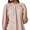 Tops VELVET | Velvet Julie Cotton Slub Top In Rosegold