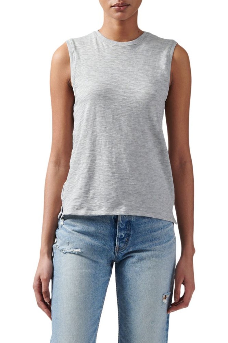 Tops ATM AnthonyThomas Melillo | Atm Slub Jersey Sleeveless Schoolboy Tee