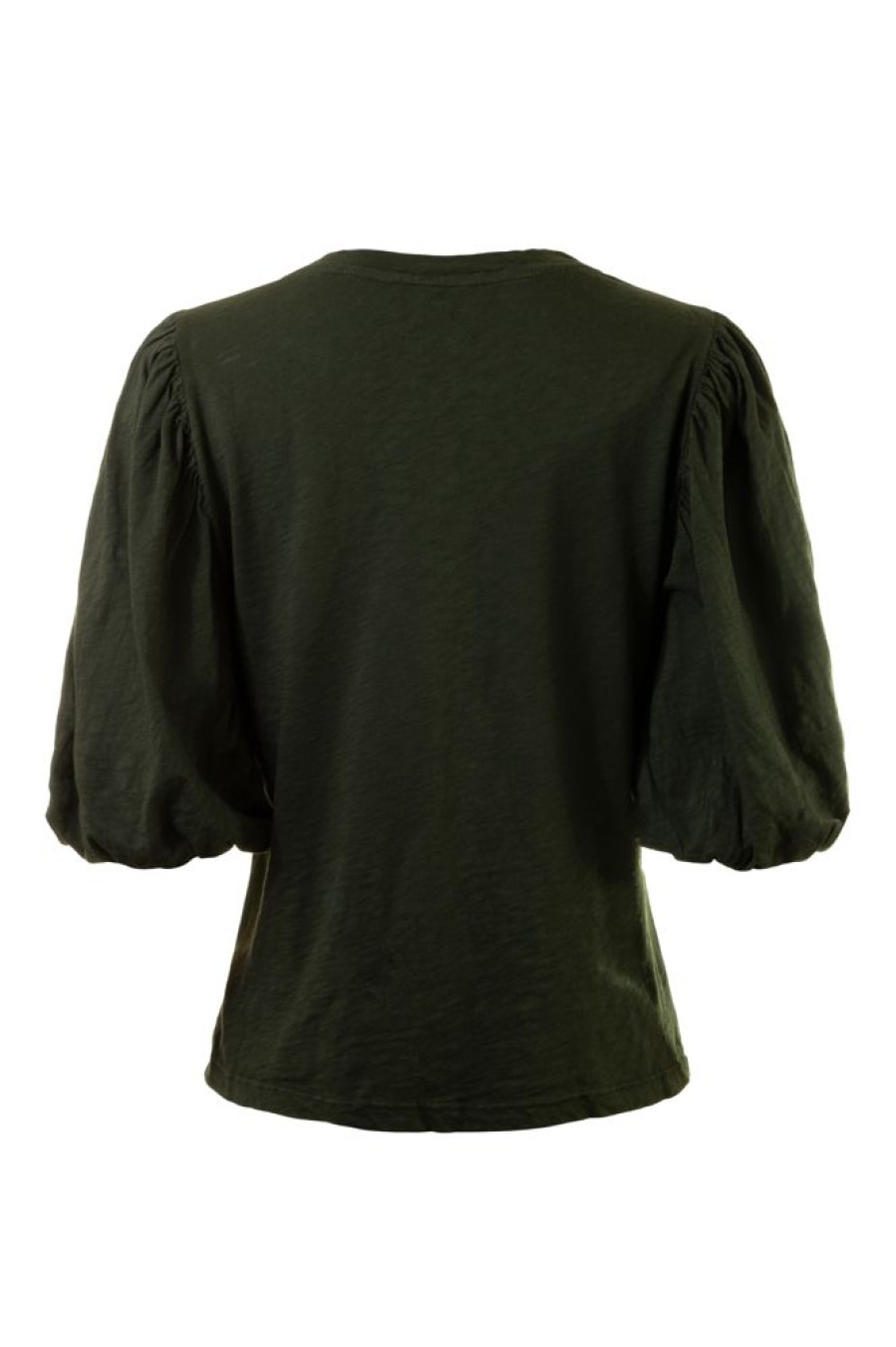 Tops VELVET | Velvet Uma Puff Sleeve Tee In Hedge