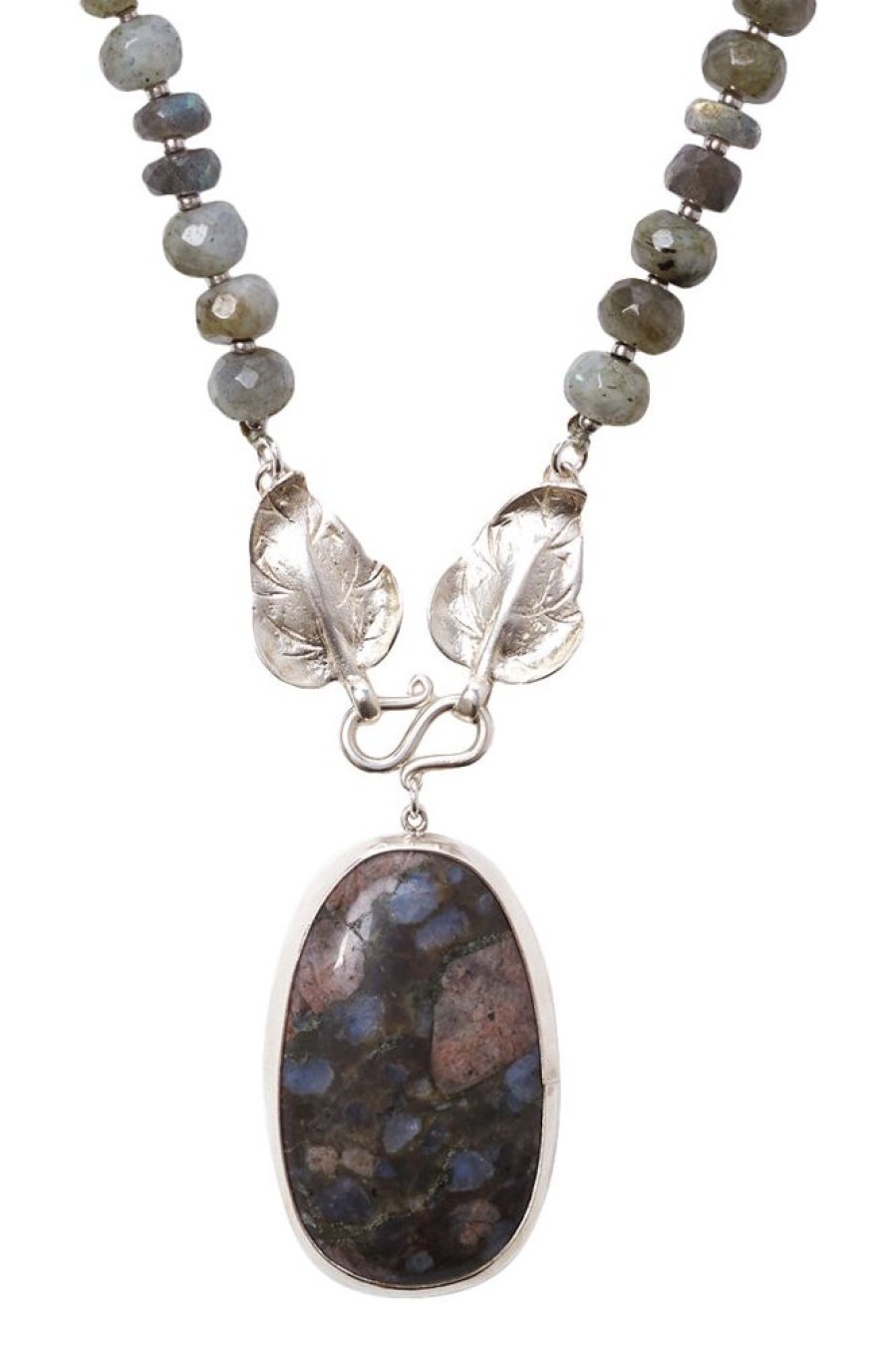 Jewelry CHAN LUU INC. | Chan Luu Sardinia Pendant Necklace In Silver Labradorite Mix