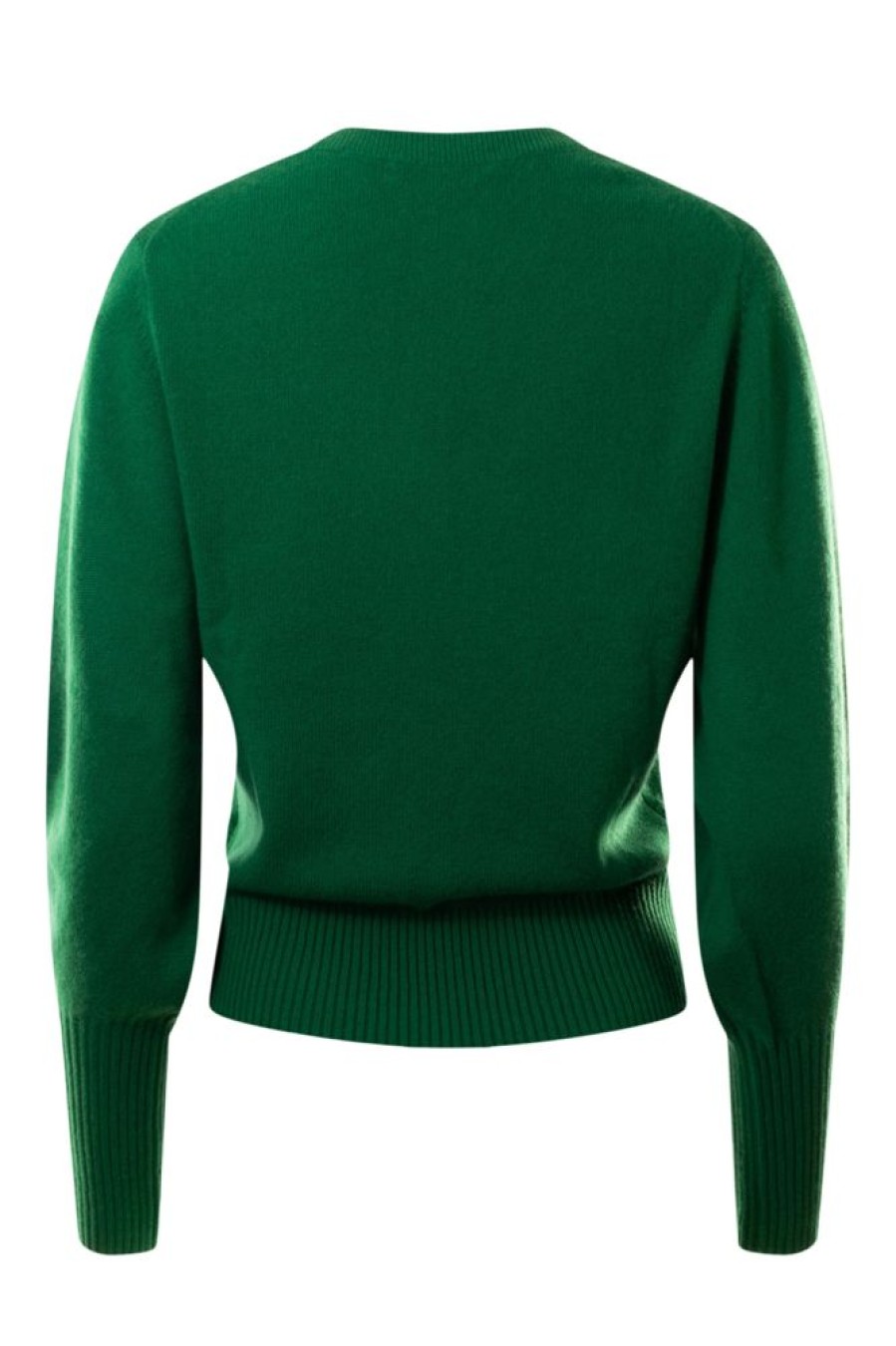 Sweaters WHITE & WARREN | White & Warren Cashmere Blouson Sleeve Vneck Sweater In Jewel Green