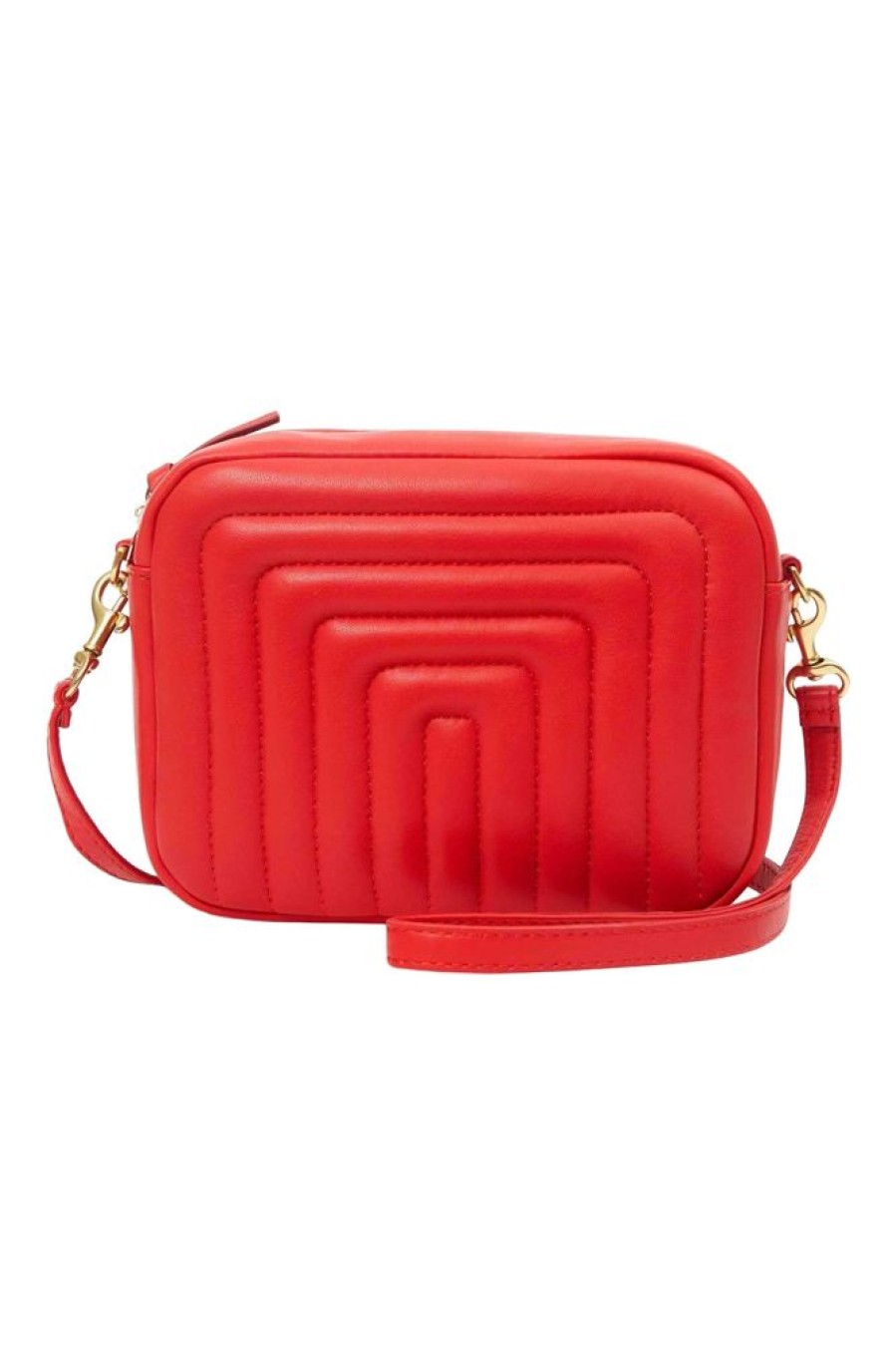 Accessories CLARE V. | Clare V. Midi Sac In Rouge Channel Quilted