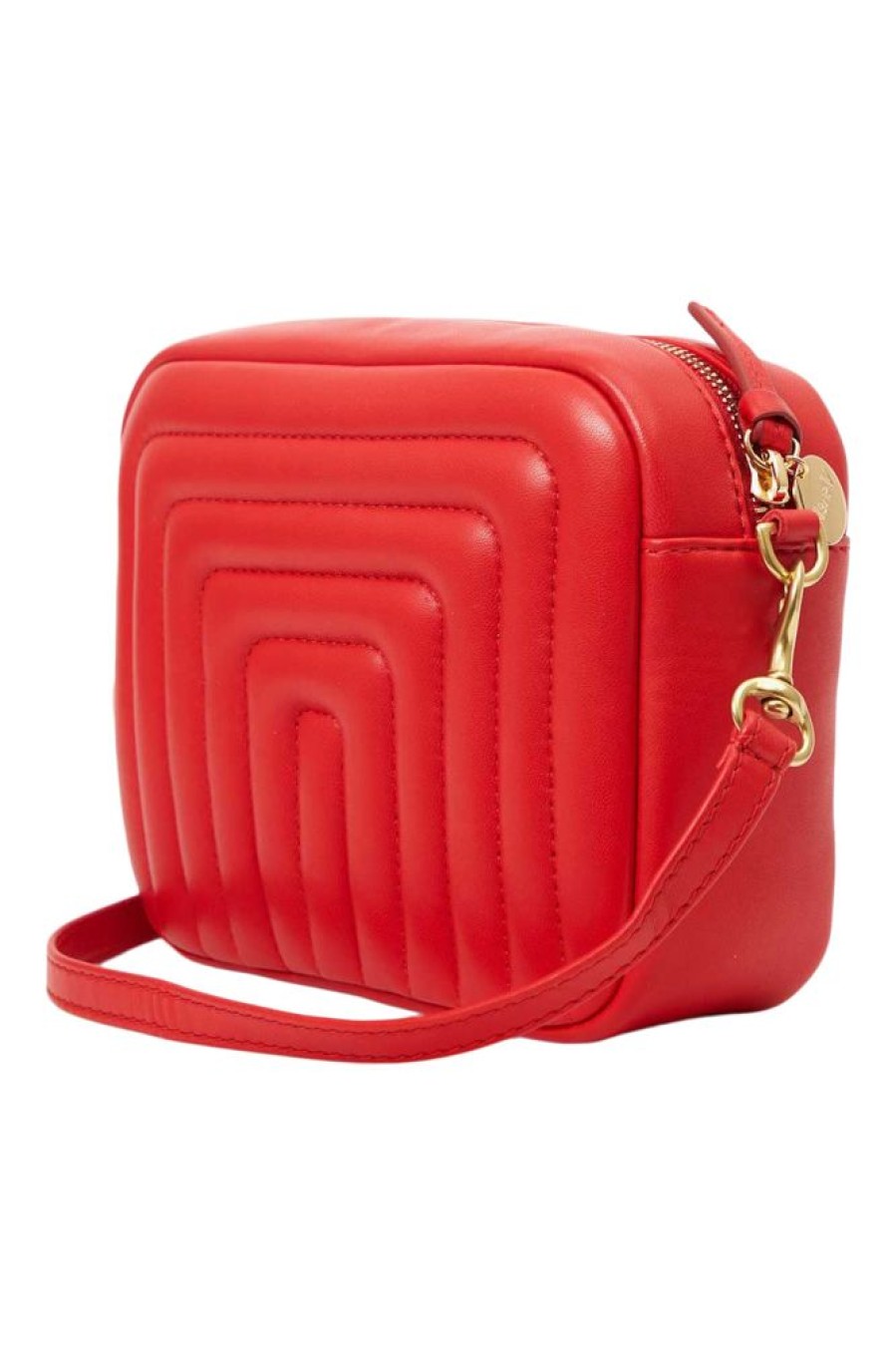 Accessories CLARE V. | Clare V. Midi Sac In Rouge Channel Quilted