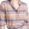 Tops Trovata | Trovata Birds Of Paradis Breezy Blousein Eclipse Plaid