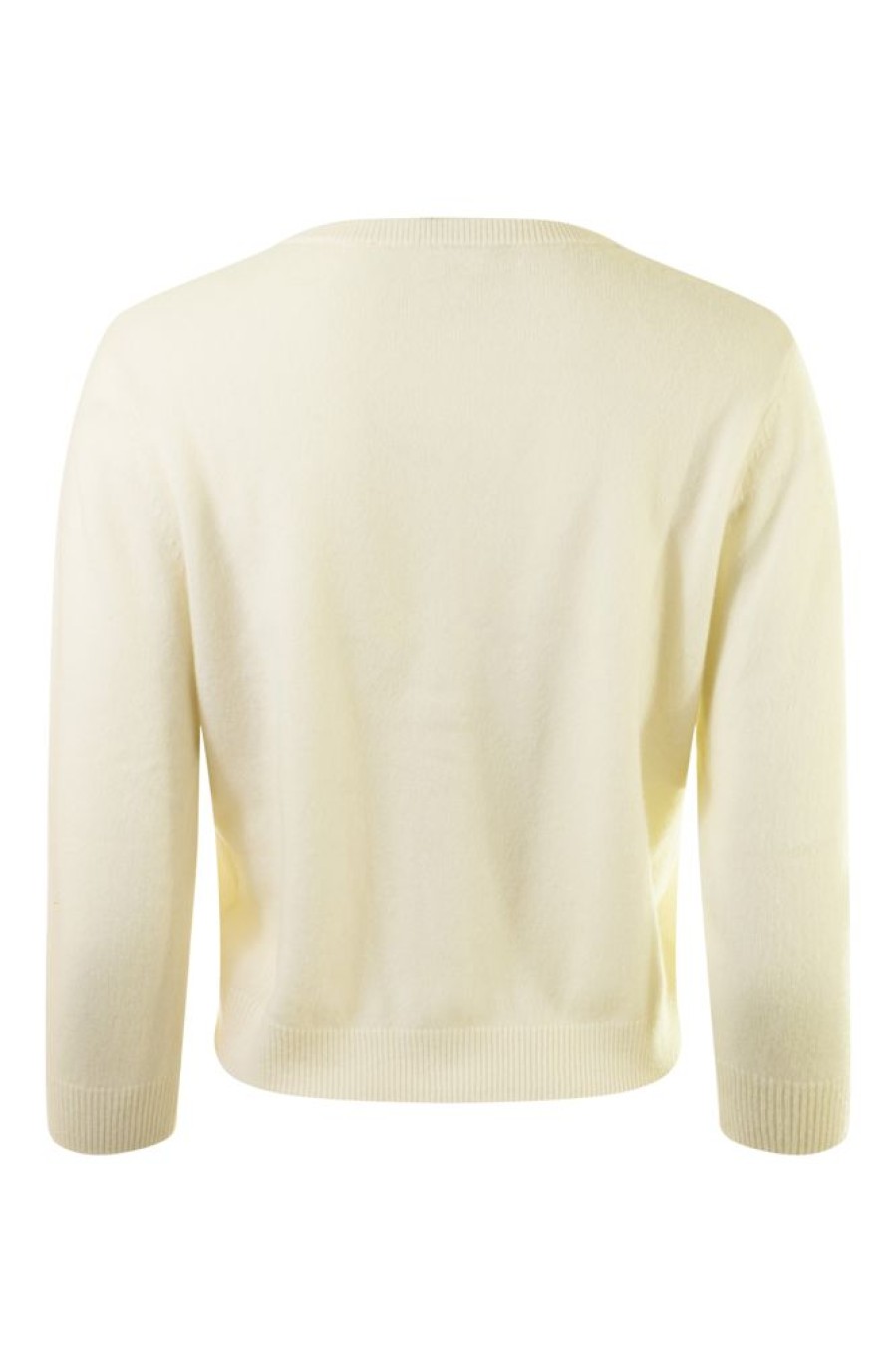 Sweaters REPEAT | Repeat Cashmere Classic Cropped Cardigan Cream