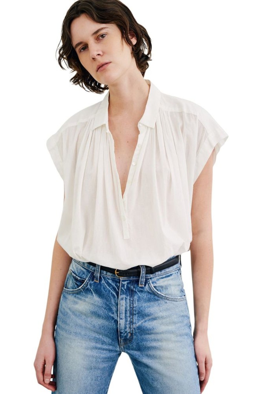 Tops NILI LOTAN | Nili Lotan Normandy Blouse In Ivory