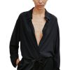 Tops NILI LOTAN | Nili Lotan Julien Silk Shirt In Midnight