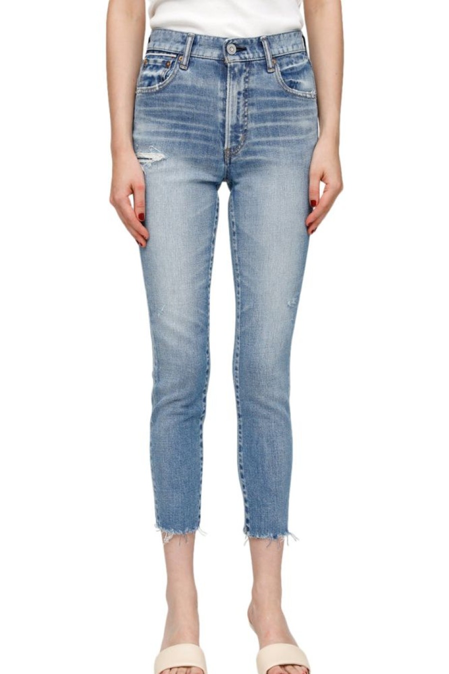 Denim Moussy Denim | Moussy Denim Hammond High Rise Skinny Jean In Light Blue