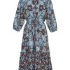 Dresses & Jumpsuits Cara Cara | Cara Cara Hutton Dress In Blue Vintage Paisley