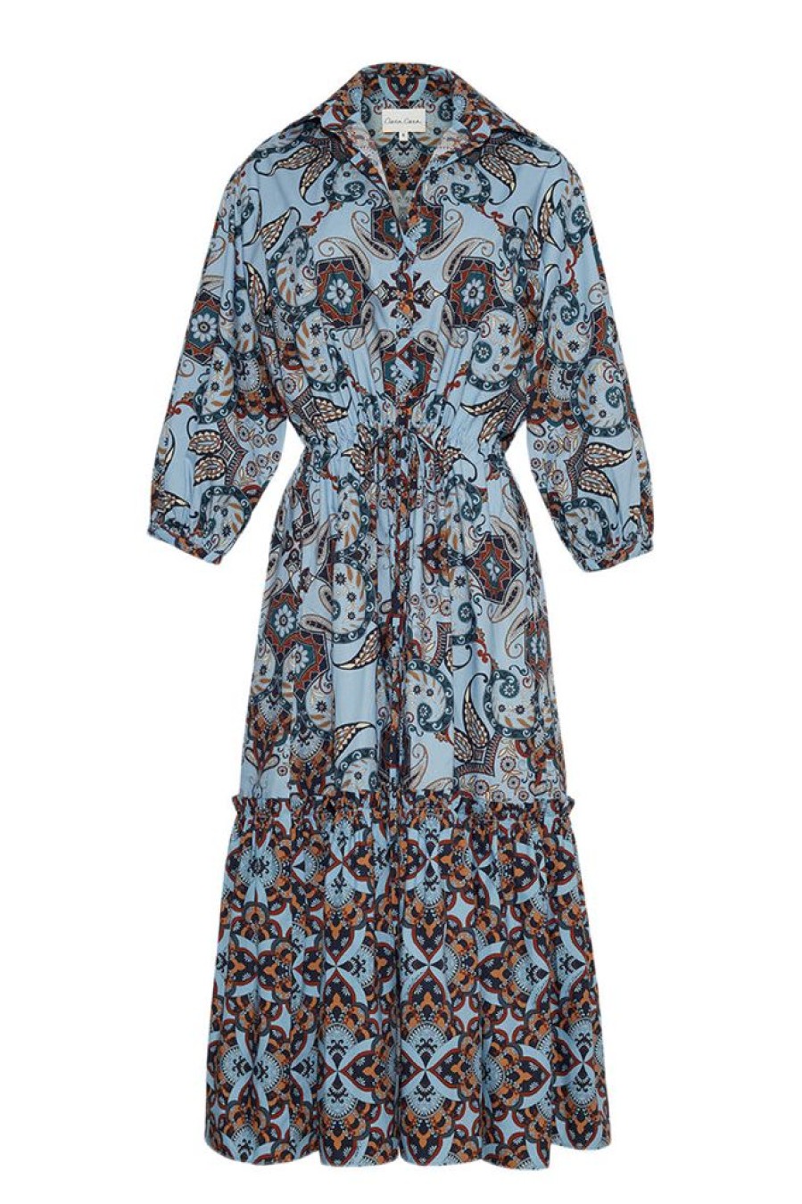 Dresses & Jumpsuits Cara Cara | Cara Cara Hutton Dress In Blue Vintage Paisley