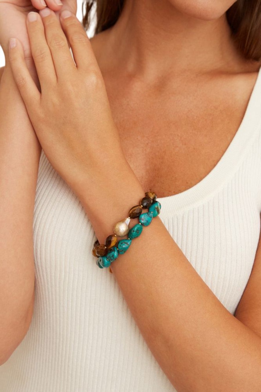 Jewelry CHAN LUU INC. | Chan Luu Turquoise Voyage Bracelet Turquoise Mix