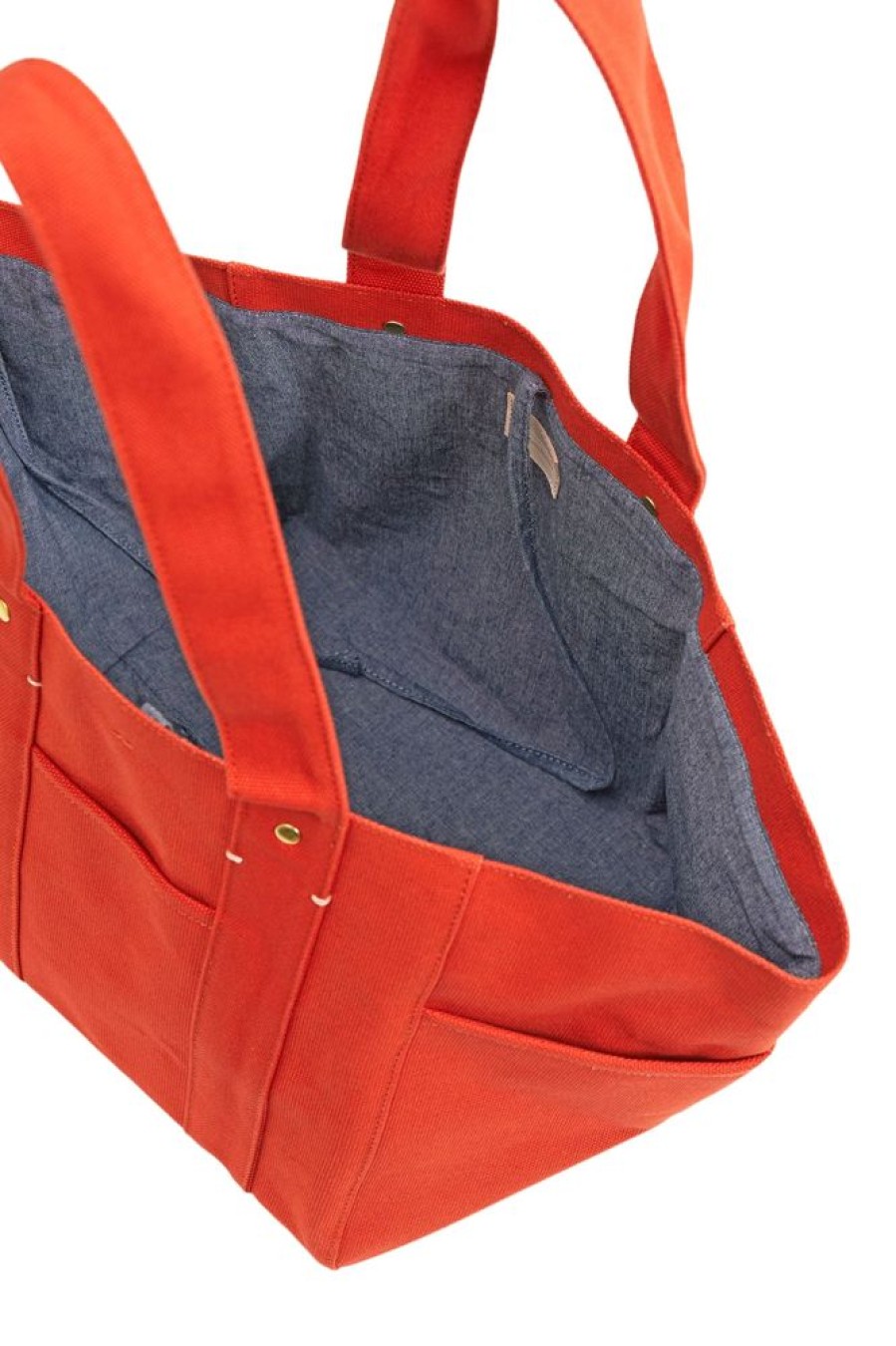 Accessories CLARE V. | Clare V. Le Box Tote In Poppy Canvas