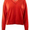 Sweaters AUTUMN CASHMERE | Autumn Cashmere V-Neck With Back Yoke In Flame