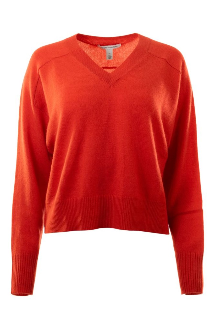 Sweaters AUTUMN CASHMERE | Autumn Cashmere V-Neck With Back Yoke In Flame