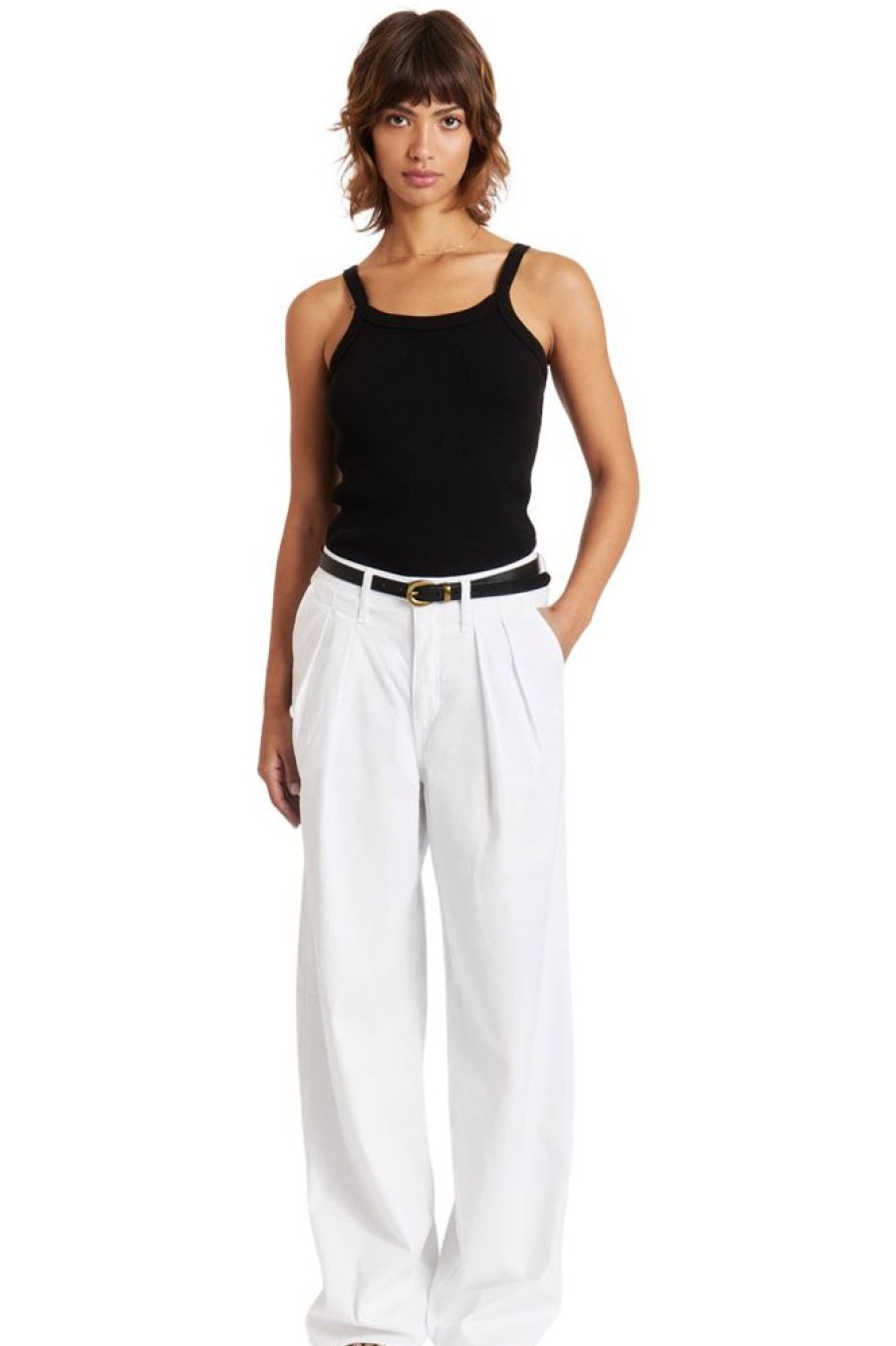 Pants, Shorts, & Skirts Amo Denim | Amo Denim Sheryl Trouser In White