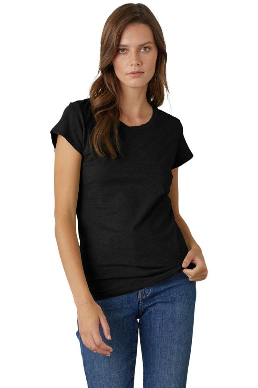 Tops VELVET | Velvet Odelia Cotton Scoop Neck Tee