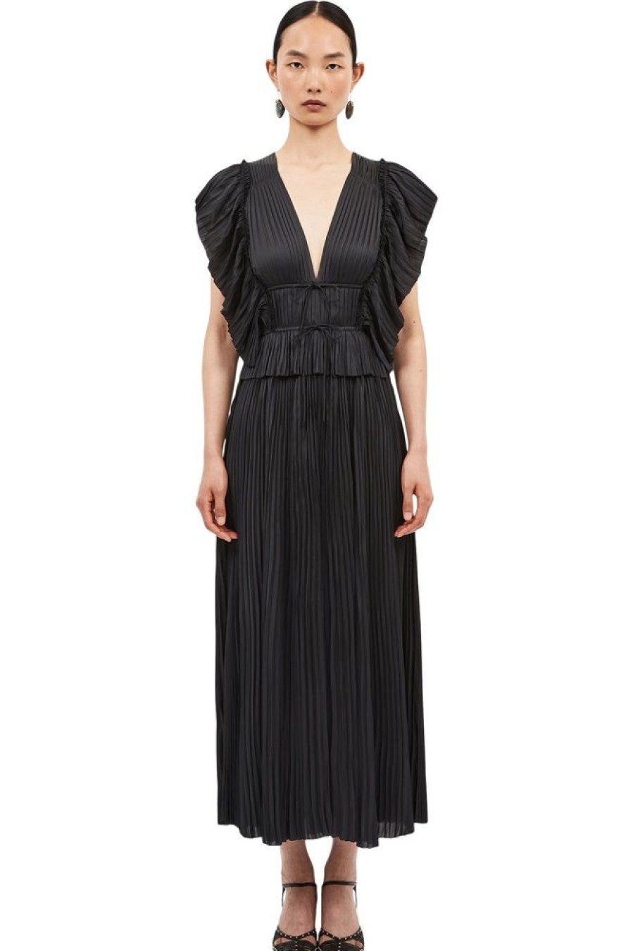 Dresses & Jumpsuits Ulla Johnson | Ulla Johnson Letty Dress In Noir