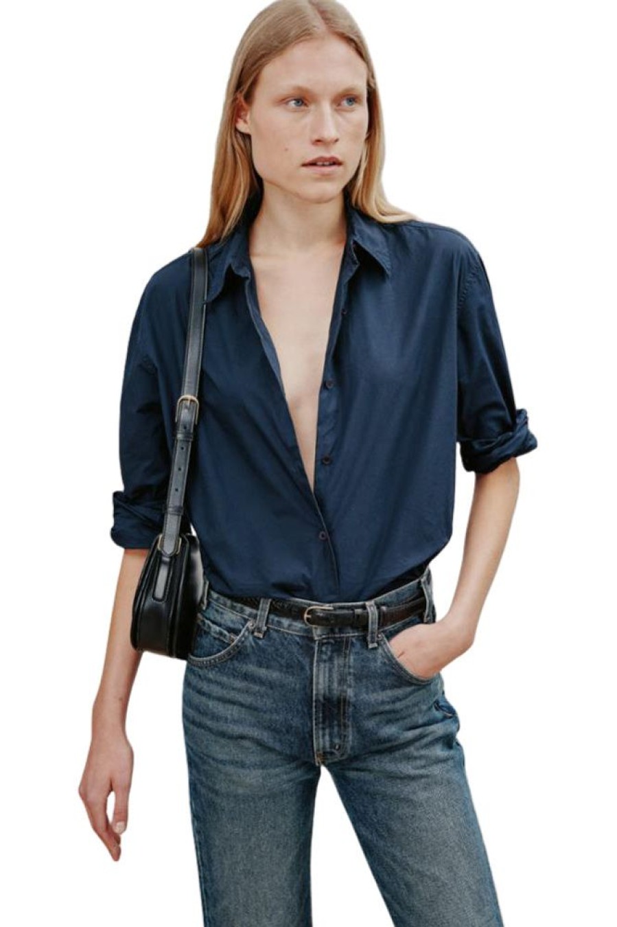 Tops NILI LOTAN | Nili Lotan Yorke Poplin Shirt In Midnight