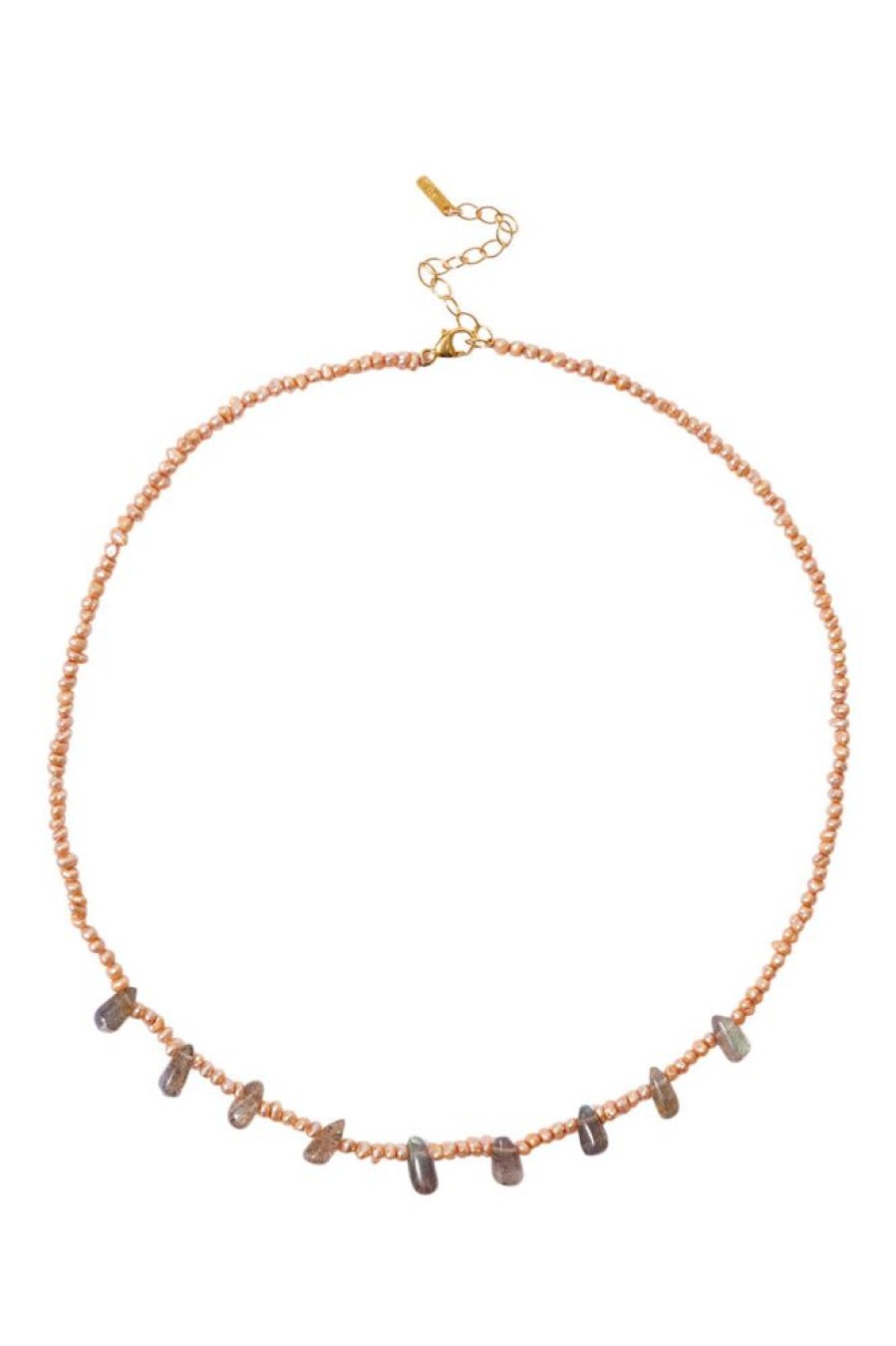 Jewelry CHAN LUU INC. | Chan Luu And Labradorite Dewdrop Necklace Champagne Pearl